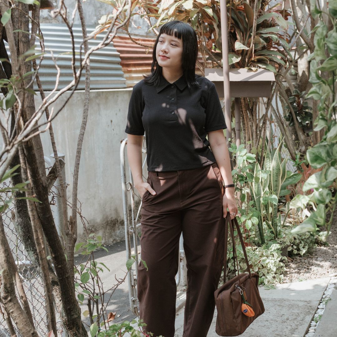 Mikhadou - Camille Knit Top - Nursingwear Baju Menyusui - Atasan Knit - Bukaan Samping Kanan Kiri