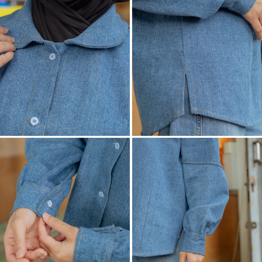 Pre Order Ready 30 Maret 2026 - Nursingwear - Dyane Denime Shirt - Baju Menyusui