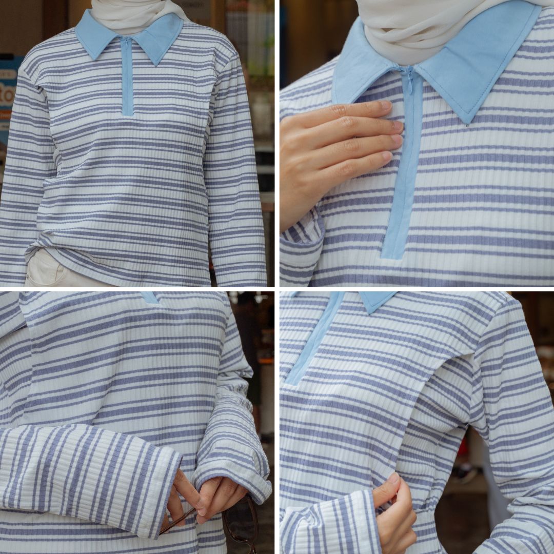 Pre Order Size L Ready 8 Juni Nursingwear - Marine Longsleeves - Baju Menyusui