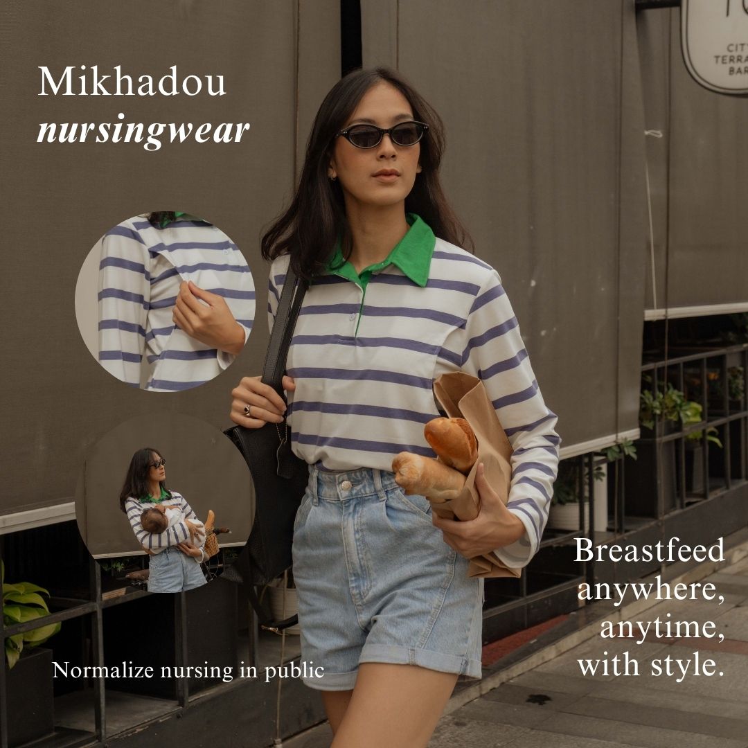 Pre order Size L Ready 7 Des - Nursingwear - Oceane Longslevee - Baju Menyusui