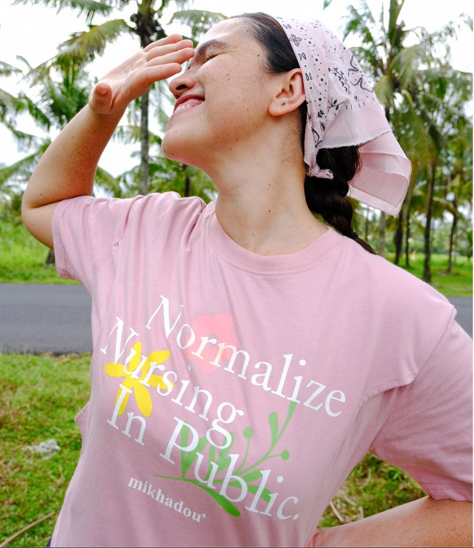 Mikhadou - Nursingwear Tee - Normalize Nursing Short Sleeve Tee / Longsleeve