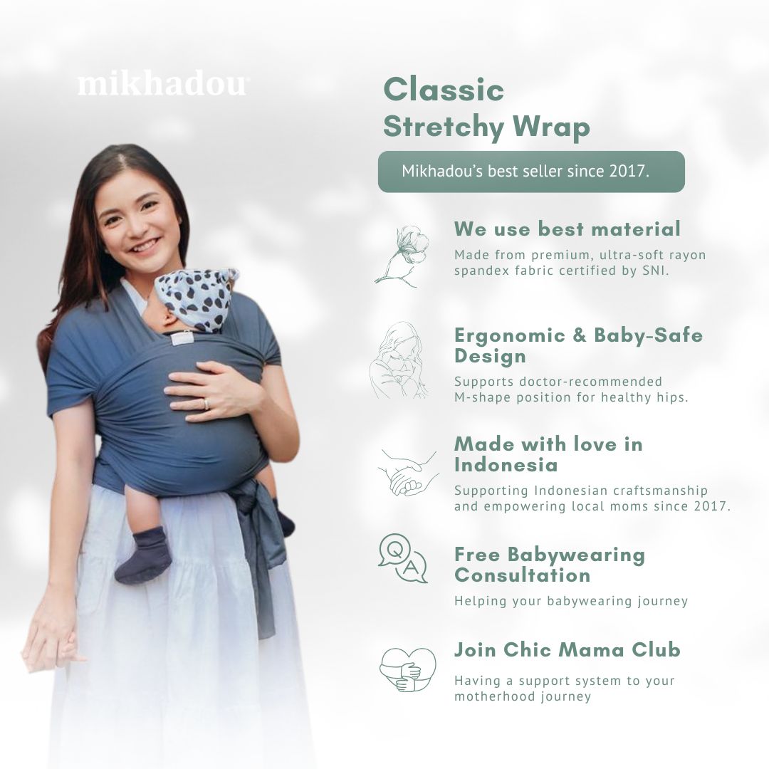 Stretchy Wrap - Serene Blue | Gendongan Bayi