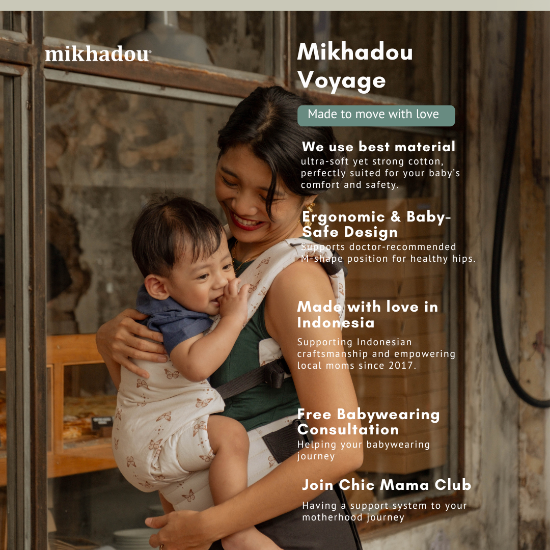 SSC Voyage Mikhadou Papillon Crème - Gendongan Bayi