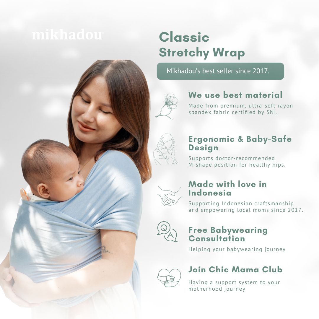Stretchy Wrap - Sky | Gendongan Bayi