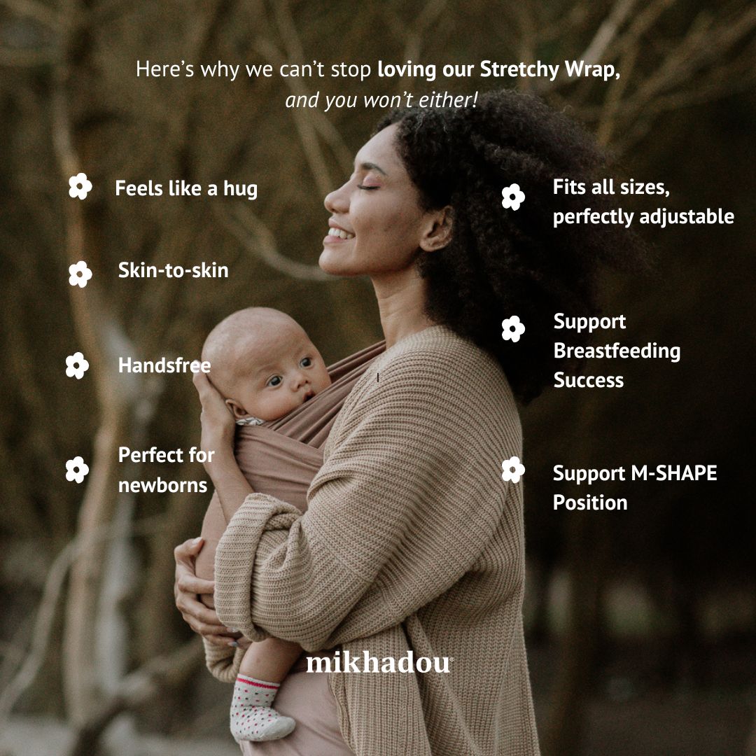 Stretchy Wrap - Reversible Breton Stripe Dark Olive | Gendongan Bayi