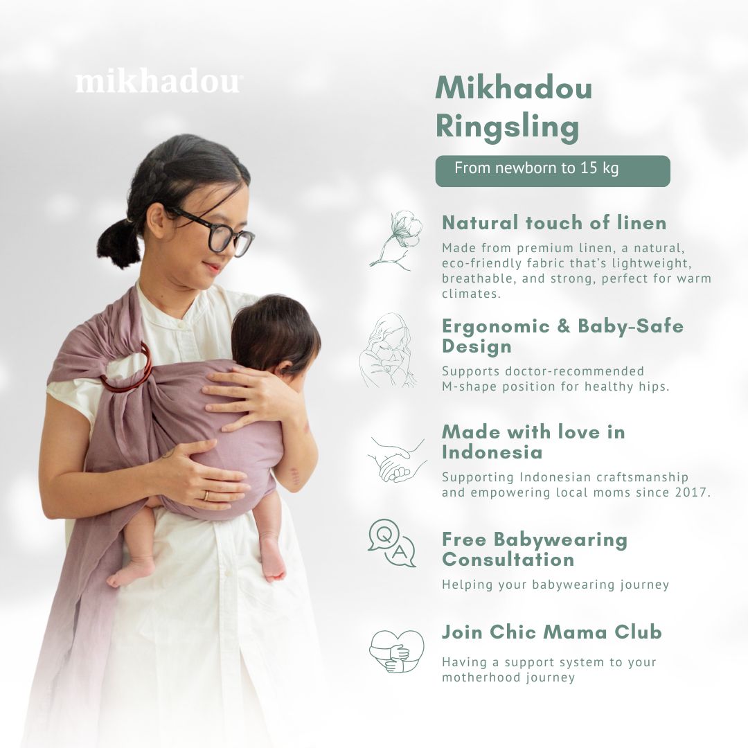Ring Sling Linen Lavender - Gendongan Bayi