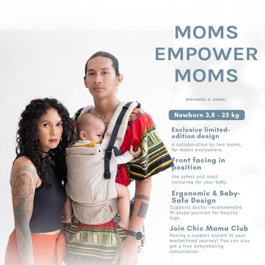 MEM Sunset Stream Beige - SSC ( Soft Structure Carrier ) Gendongan Bayi