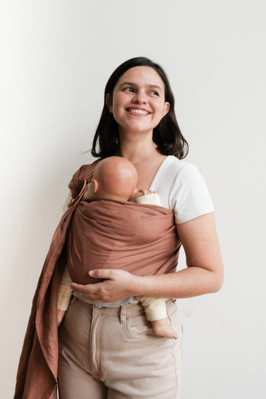 Ring Sling Linen - Mocca - Gendongan Bayi