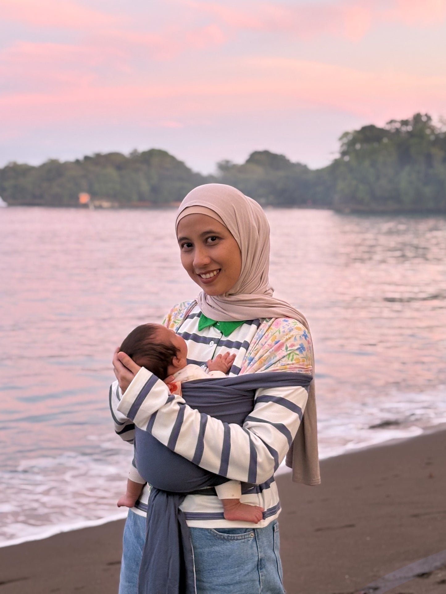 Stretchy Wrap Mikhadou x Ayang Cempaka Floralie - Gendongan Bayi