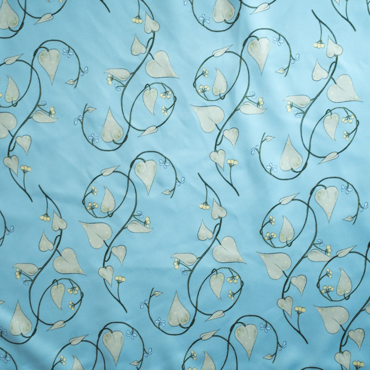 Scarf Mikhadou x Amanda Mitsuri Blue Leaves - Scarf Leher - Slayer Scarf - Bandana