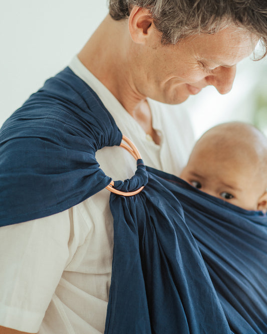 Ring Sling Linen - Navy - Gendongan Bayi